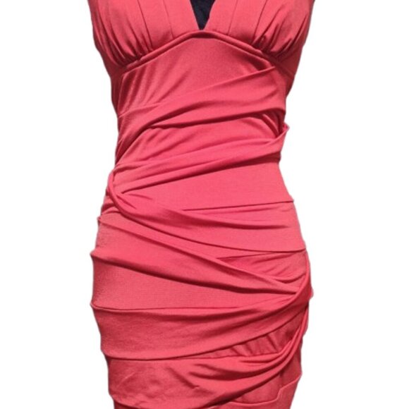 Body Central Little Red Women's Dress - Size Small - V-Neck - Spandex - Picture 3 of 11